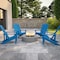 Flash Furniture Blue Poly Resin Adirondack Chair, PK 4 4-JJ-C14501-BLU-GG - alternate 1